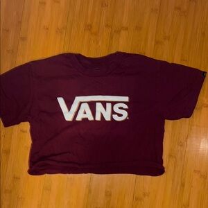 Vans Burgundy Tee with White Logo